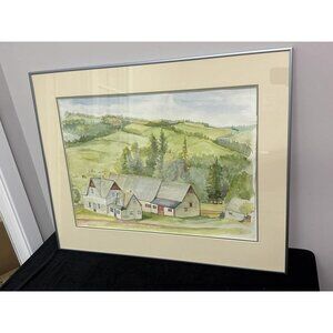 Sally B Hooff Original Landscape Watercolor Coastal Scene PEI Artist